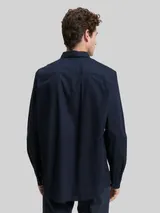 TOM TAILOR Herren Regular Fit Hemd mit Stretch, blau, Uni – Bild 5