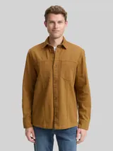 TOM TAILOR Herren Overshirt mit Brusttaschen, braun, Uni – Bild 4
