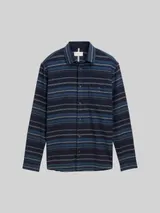 TOM TAILOR Herren Comfort Fit Hemd mit Streifenmuster, blau, Gestreift – Bild 3