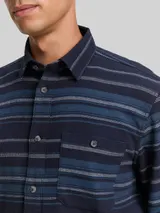 TOM TAILOR Herren Comfort Fit Hemd mit Streifenmuster, blau, Gestreift – Bild 6