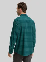 TOM TAILOR Herren Regular Fit Hemd mit Logo-Stickerei, grün, Kariert – Bild 5