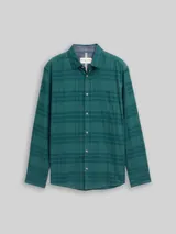 TOM TAILOR Herren Regular Fit Hemd mit Logo-Stickerei, grün, Kariert – Bild 3
