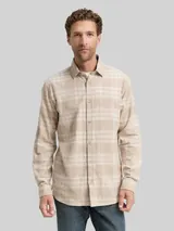 TOM TAILOR Herren Regular Fit Hemd mit Logo-Stickerei, braun, Kariert – Bild 4