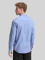 TOM TAILOR DENIM Herren Regular Fit Hemd mit Brusttasche, blau, Meliert – Bild 5