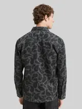 TOM TAILOR DENIM Herren Overshirt mit Brusttasche, grau, Gemustert – Bild 5