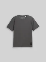 TOM TAILOR DENIM Herren T-Shirt mit Struktur, grau, Uni – Bild 3