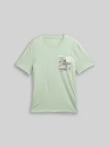 TOM TAILOR DENIM Herren T-Shirt mit Fotoprint, grün, Print – Bild 3