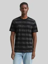 TOM TAILOR DENIM Herren T-Shirt mit Streifenmuster, grau, Gestreift – Bild 4