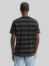 TOM TAILOR DENIM Herren T-Shirt mit Streifenmuster, grau, Gestreift – Bild 5