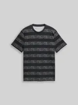 TOM TAILOR DENIM Herren T-Shirt mit Streifenmuster, grau, Gestreift – Bild 3