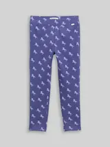 TOM TAILOR Mädchen Leggings mit Allover-Print, blau, Gemustert – Bild 3