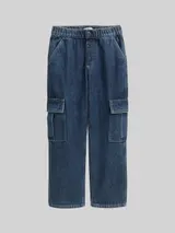 TOM TAILOR Jungen Baggy Cargo Jeans, blau, Uni – Bild 3