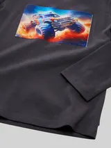 TOM TAILOR Jungen Langarmshirt mit Fotoprint, grau, Uni – Bild 4