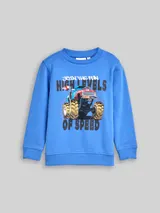 TOM TAILOR Jungen Sweatshirt mit Print, blau, Uni – Bild 3