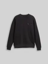 TOM TAILOR DENIM Herren Relaxed Fit Sweatshirt mit Rückenprint, schwarz, Uni – Bild 3