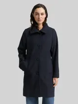 TOM TAILOR Damen Wollmantel mit Stehkragen, braun, Fischgrät – Bild 4