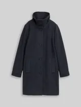 TOM TAILOR Damen Wollmantel mit Stehkragen, braun, Fischgrät – Bild 3