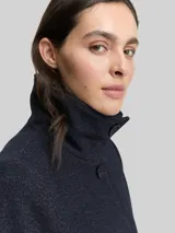 TOM TAILOR Damen Wollmantel mit Stehkragen, braun, Fischgrät – Bild 6