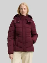 TOM TAILOR Damen Puffer-Jacke mit abnehmbarer Kapuze, rot, Uni – Bild 4