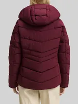 TOM TAILOR Damen Puffer-Jacke mit abnehmbarer Kapuze, rot, Uni – Bild 5