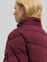 TOM TAILOR Damen Puffer-Jacke mit abnehmbarer Kapuze, rot, Uni – Bild 6