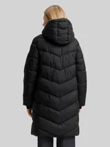 TOM TAILOR Damen Puffer-Mantel mit Kapuze, schwarz, Uni – Bild 5