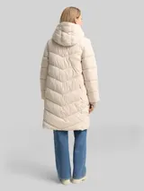TOM TAILOR Damen Puffer-Mantel mit Kapuze, weiß, Uni – Bild 5