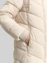 TOM TAILOR Damen Puffer-Mantel mit Kapuze, weiß, Uni – Bild 6