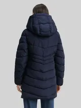 TOM TAILOR Damen Puffer-Mantel im 2-in-1-Look, blau, Uni – Bild 5