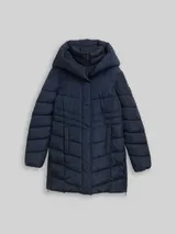 TOM TAILOR Damen Puffer-Mantel im 2-in-1-Look, blau, Uni – Bild 3