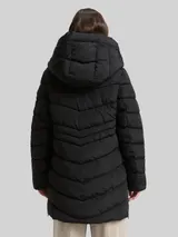 TOM TAILOR Damen Puffer-Mantel im 2-in-1-Look, schwarz, Uni – Bild 5