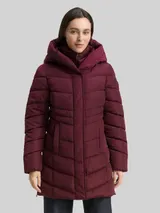 TOM TAILOR Damen Puffer-Mantel im 2-in-1-Look, rot, Uni – Bild 4