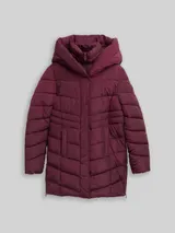 TOM TAILOR Damen Puffer-Mantel im 2-in-1-Look, rot, Uni – Bild 3