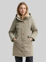 TOM TAILOR Damen Winter Parka mit Kapuze, grün, Uni – Bild 4