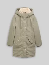 TOM TAILOR Damen Winter Parka mit Kapuze, grün, Uni – Bild 3