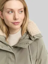 TOM TAILOR Damen Winter Parka mit Kapuze, grün, Uni – Bild 6