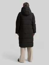 TOM TAILOR Damen Puffer-Mantel mit abnehmbarer Kapuze, schwarz, Uni – Bild 5