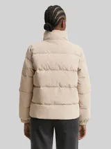 TOM TAILOR DENIM Damen Cord Pufferjacke mit Stehkragen, braun, Uni – Bild 5