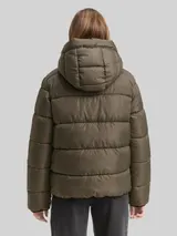 TOM TAILOR DENIM Damen Puffer-Jacke mit Kapuze, grün, Uni – Bild 5