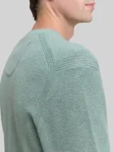 TOM TAILOR Herren Strickpullover aus Baumwolle, grün, Meliert – Bild 6