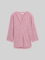 TOM TAILOR Damen Bluse aus Baumwolle, rot, Uni – Bild 3