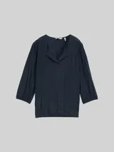 TOM TAILOR Damen Bluse aus Viskose, blau, Uni – Bild 3