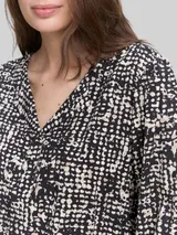 TOM TAILOR Damen Bluse aus Viskose, blau, Gemustert – Bild 6