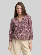 TOM TAILOR Damen Bluse aus Viskose, rot, Gemustert – Bild 4