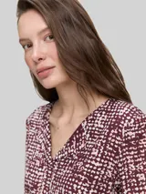 TOM TAILOR Damen Bluse aus Viskose, rot, Gemustert – Bild 6