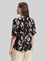 TOM TAILOR Damen Bluse mit Muster, braun, Animalprint – Bild 5