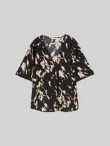 TOM TAILOR Damen Bluse mit Muster, braun, Animalprint – Bild 3