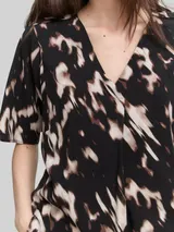 TOM TAILOR Damen Bluse mit Muster, braun, Animalprint – Bild 6