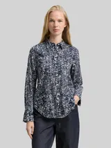 TOM TAILOR Damen Hemdbluse mit Muster, blau, Gemustert – Bild 4