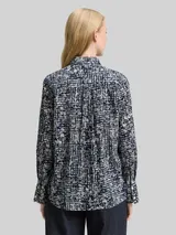 TOM TAILOR Damen Hemdbluse mit Muster, blau, Gemustert – Bild 5